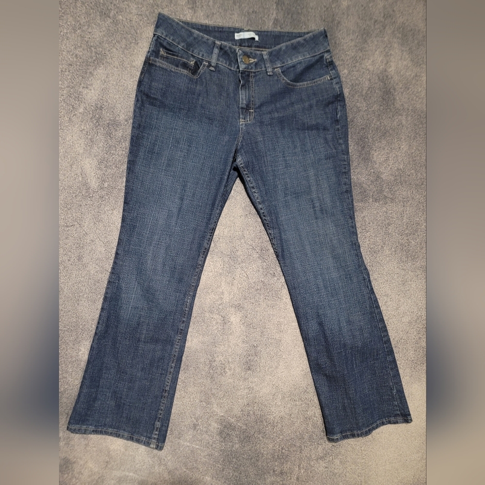 Riders By Lee Denim Mid Rise Bootcut Women's Size 10 P  Dark Blue Jeans